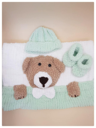 Set za bebu Bear knitted 