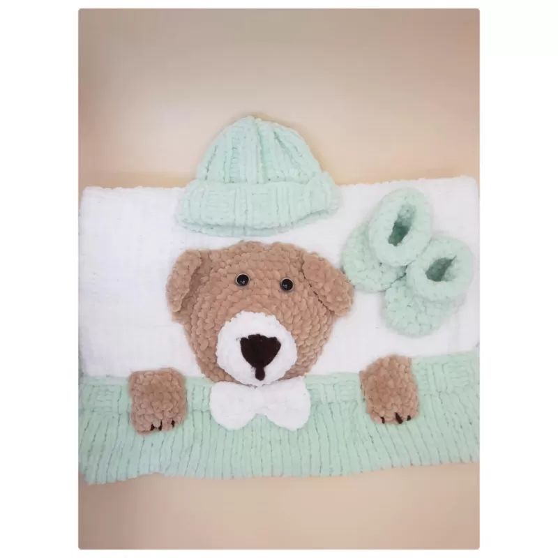 Set za bebu Bear knitted 